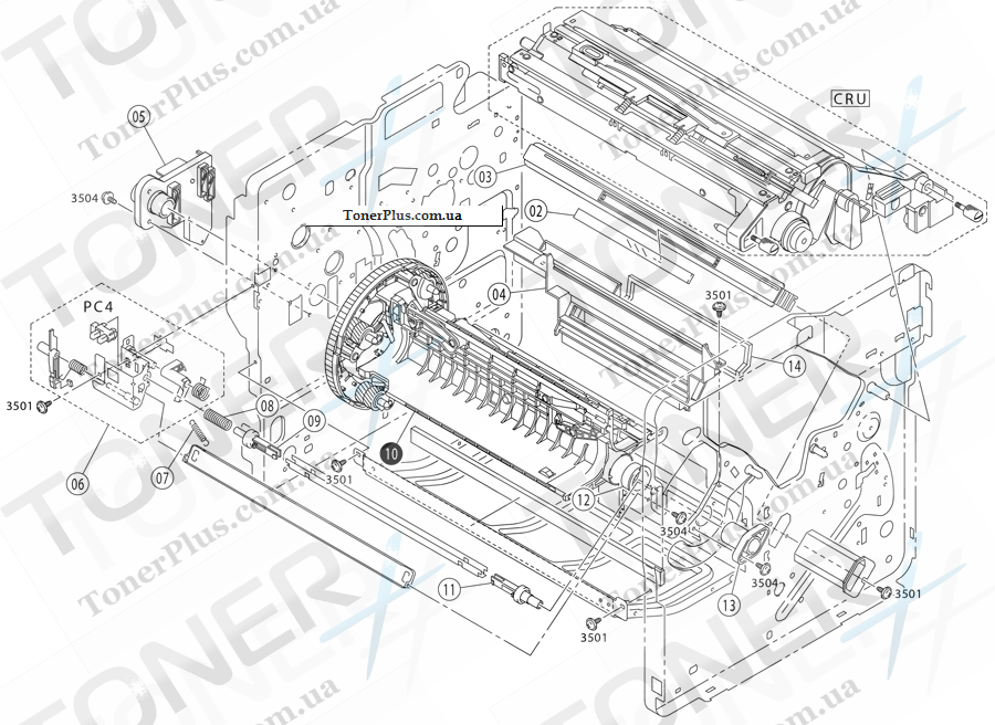 Каталог запчастей для Epson Aculaser C1900 - C485-ME CH-002 (03)