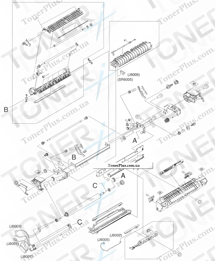 Каталог запчастей для HP Color LaserJet 3600 - Fuser
