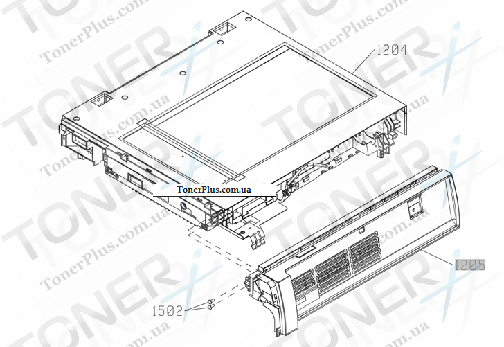 Каталог запчастей для HP Color LaserJet CM4540 MFP Enterprise - Scanner assembly (6 of 6)