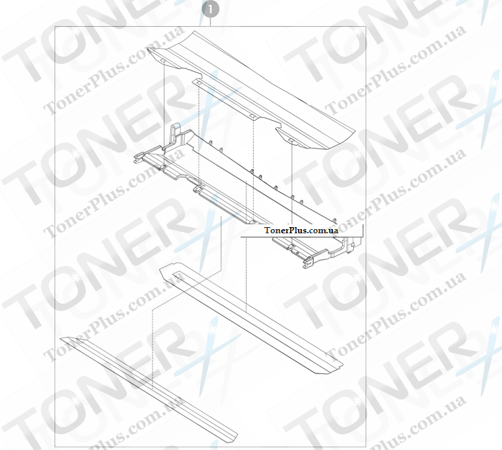 Каталог запчастей для HP Color LaserJet CM4730 MFP - ADF mylar holder assembly