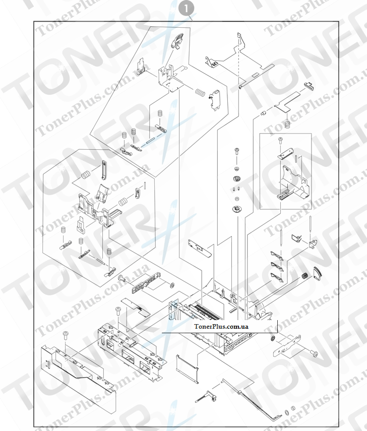Каталог запчастей для HP Color LaserJet CM4730 MFP - 2 X 500-sheet paper feeder