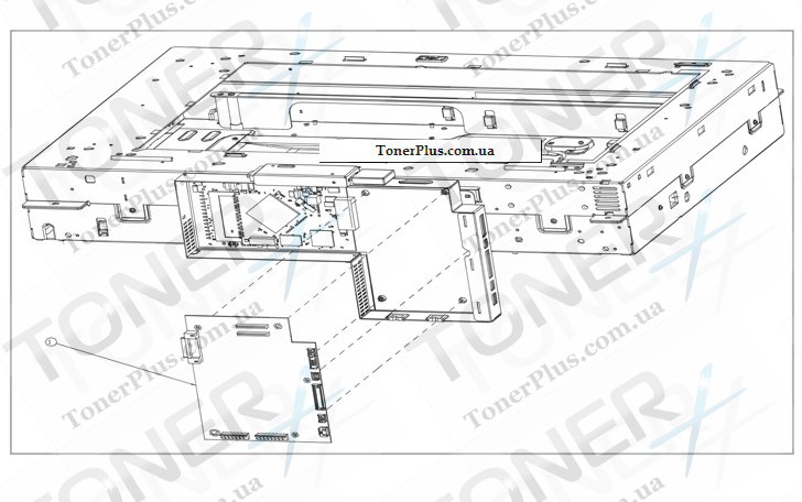Каталог запчастей для HP Color LaserJet CM6040f MFP - Scanner controller-board (SCB) assembly