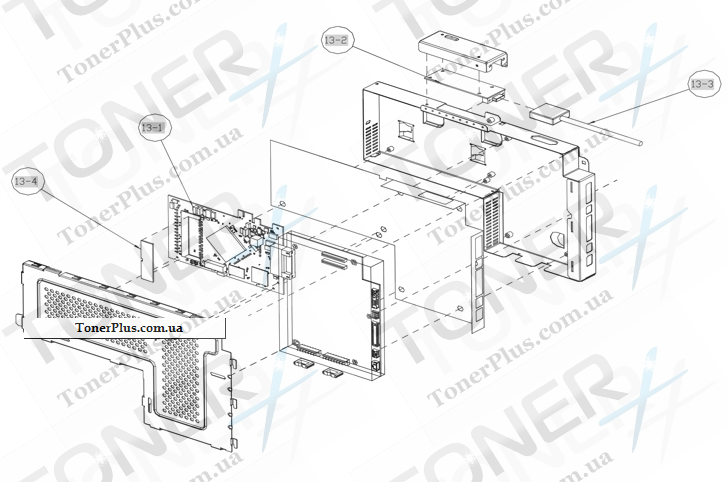 Каталог запчастей для HP Color LaserJet CM6040f MFP - Havic assembly