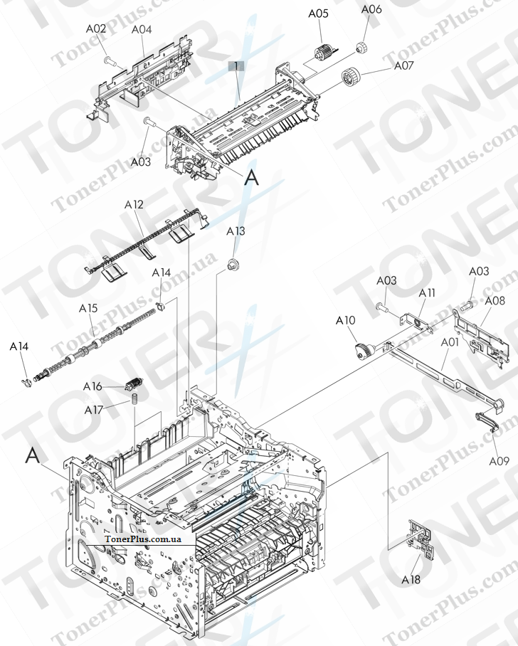 Каталог запчастей для HP LaserJet Pro 400 MFP M425 - Internal components 1