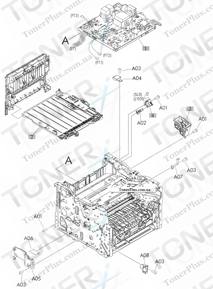 Каталог запчастей для HP LaserJet Pro 400 MFP M425 - Internal components 5