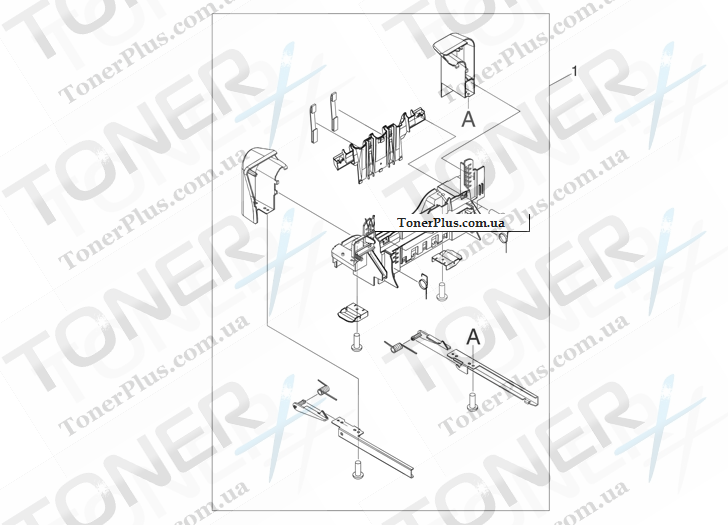 Каталог запчастей для HP LaserJet M4345xs MFP - Delivery assembly