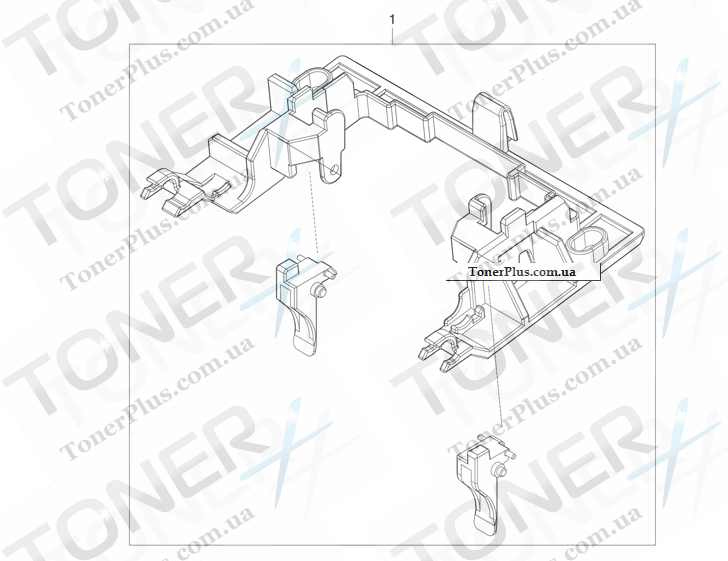 Каталог запчастей для HP LaserJet M4345 MFP - ADF pickup-roller cover
