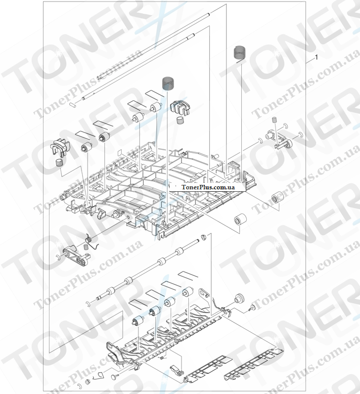Каталог запчастей для HP LaserJet M4349x MFP - Reverse-separation-guide assembly