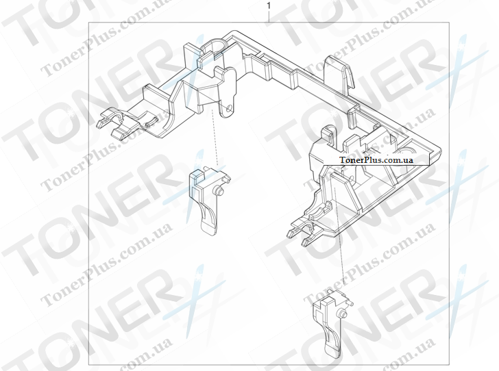 Каталог запчастей для HP LaserJet M4349x MFP - ADF pickup-roller cover
