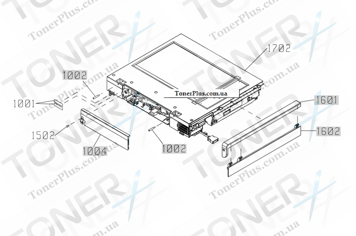 Каталог запчастей для HP LaserJet M4555 MFP Enterprise - Scanner components 1