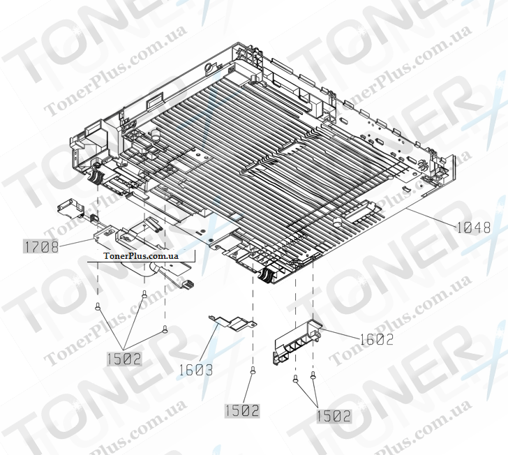 Каталог запчастей для HP LaserJet M4555 MFP Enterprise - Scanner components 3