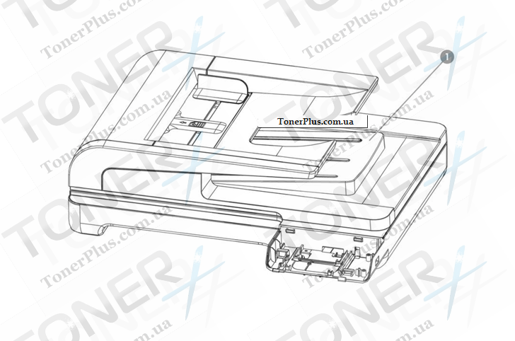 Каталог запчастей для HP LaserJet M476dn Pro Color MFP - Scanner and document feeder main assembly