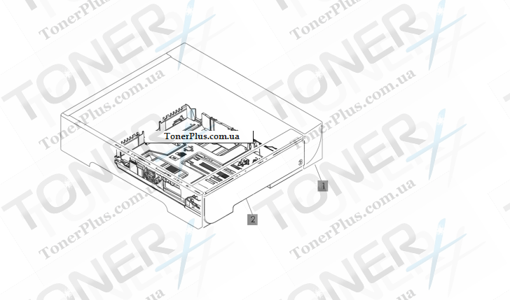 Каталог запчастей для HP LaserJet M476dn Pro Color MFP - 250-sheet paper feeder (optional Tray 3)