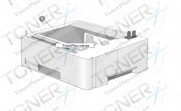Каталог запчастей для HP LaserJet M527f Enterprise - 1x550-sheet paper feeder