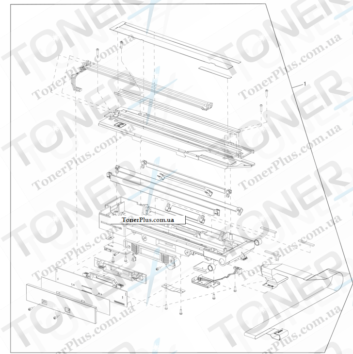 Каталог запчастей для HP LaserJet M5025 MFP - Carriage assembly (scanner optical assembly)