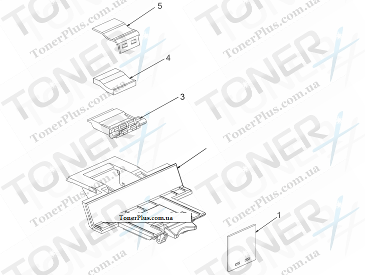 Каталог запчастей для HP LaserJet M5039XS MFP - Separation pad assembly (ADF)