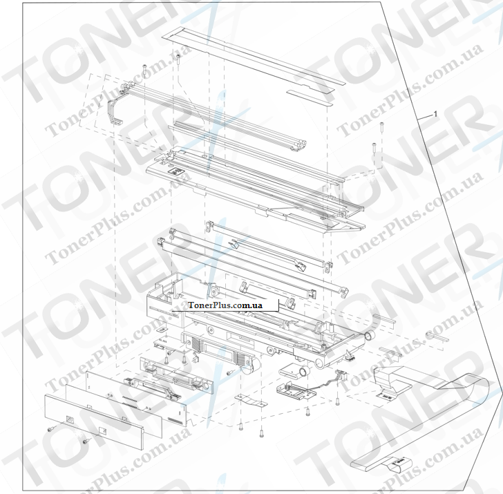 Каталог запчастей для HP LaserJet M5039XS MFP - Carriage assembly (scanner optical assembly)
