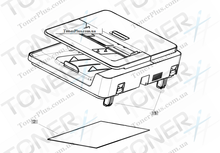 Каталог запчастей для HP Color LaserJet Enterprise M651 - Document feeder assemblies (M680, 1 of 2)