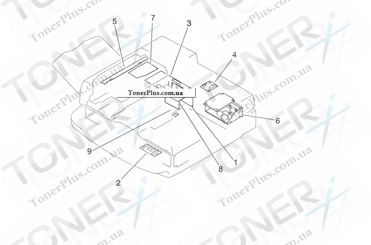 Каталог запчастей для HP LaserJet M9040 MFP - Scanner engine PCAs