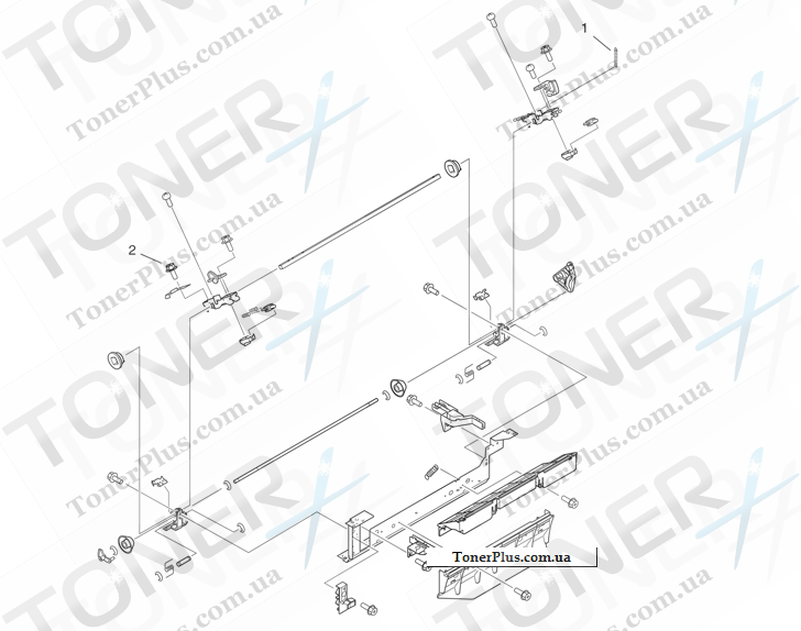 Каталог запчастей для HP LaserJet M9050 MFP - Cartridge lifter assembly