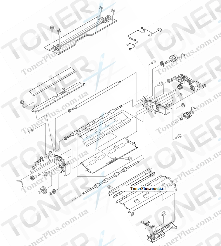 Каталог запчастей для HP LaserJet M9040 MFP - Registration assembly