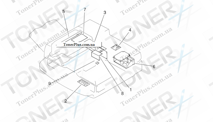 Каталог запчастей для HP LaserJet M9059 MFP - Scanner engine PCAs