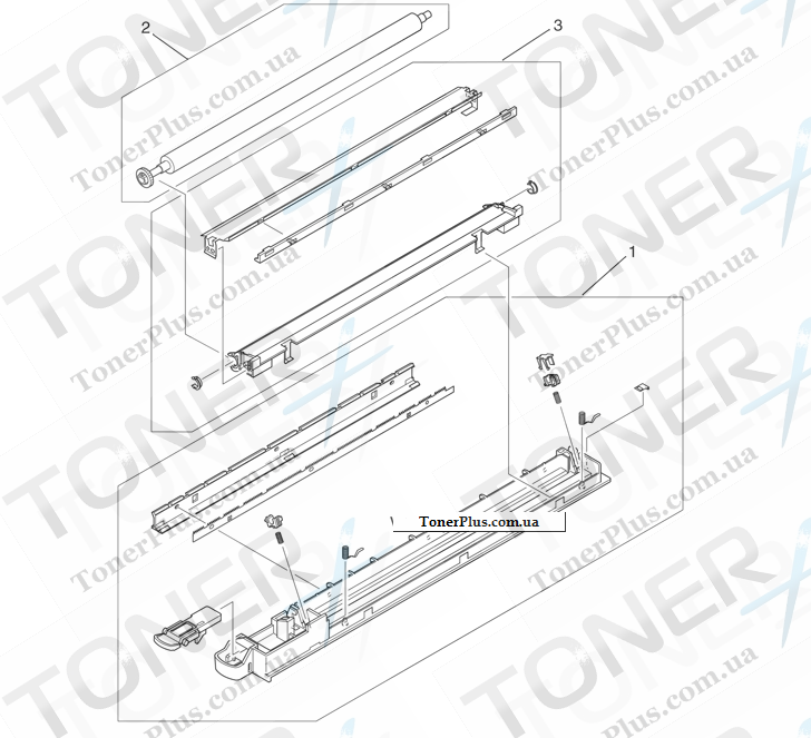 Каталог запчастей для HP LaserJet M9059 MFP - Transfer roller assembly