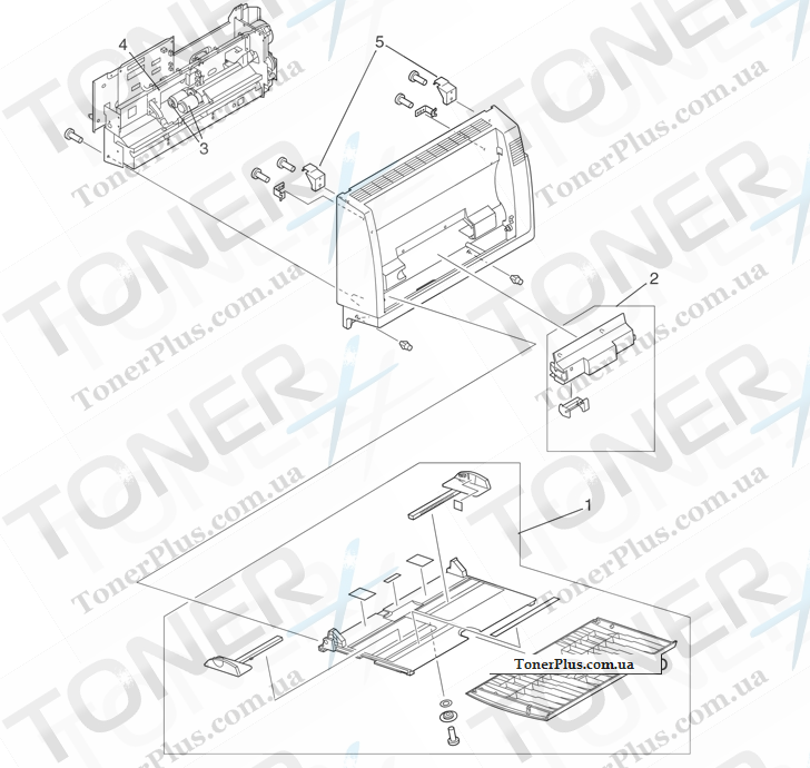 Каталог запчастей для HP LaserJet M9059 MFP - Tray 1 assembly