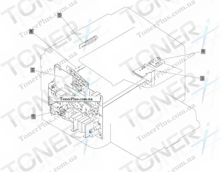 Каталог запчастей для HP LaserJet P1600 Pro Series - PCAs