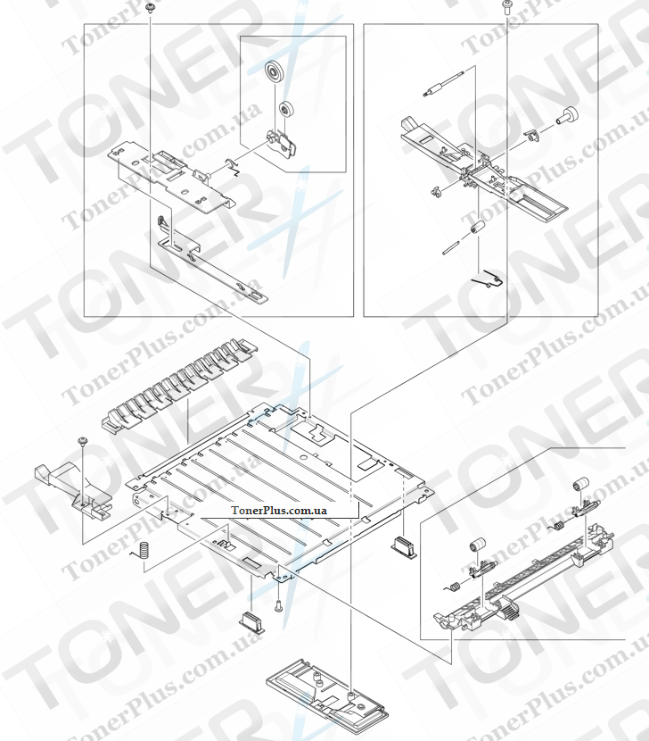 Каталог запчастей для HP LaserJet P2015 - Duplexing assembly