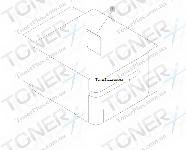 Каталог запчастей для HP LaserJet P4014 - Optional 1,500-sheet feeder PCA