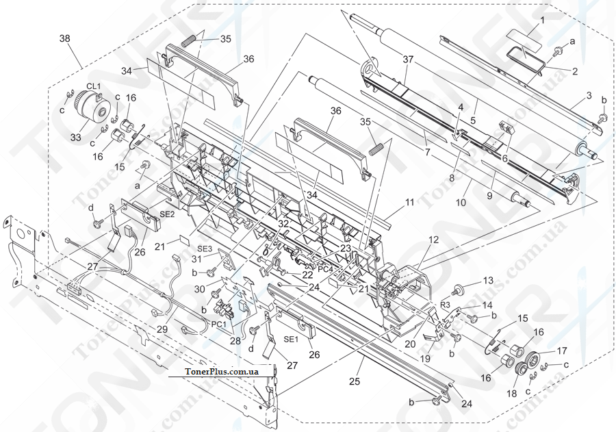 Каталог запчастей для Konica-Minolta bizhub C250 - PAPER TRANSPORT SECTION