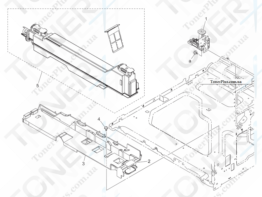 Каталог запчастей для Konica-Minolta bizhub C250P - WASTE TONER BOX SECTION