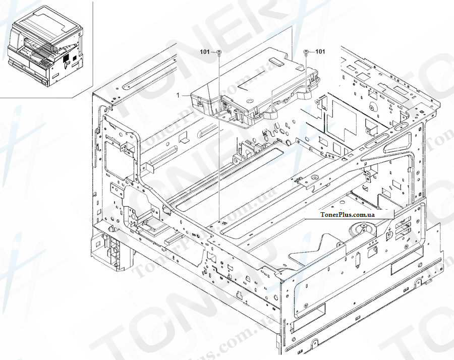 Каталог запчастей для Kyocera-Mita TASKalfa 180 - Laser Scanner Section