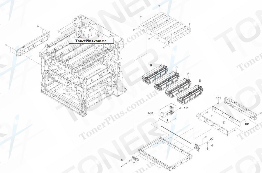 Каталог запчастей для Kyocera-Mita TASKalfa 5550ci - Laser Scanner Section