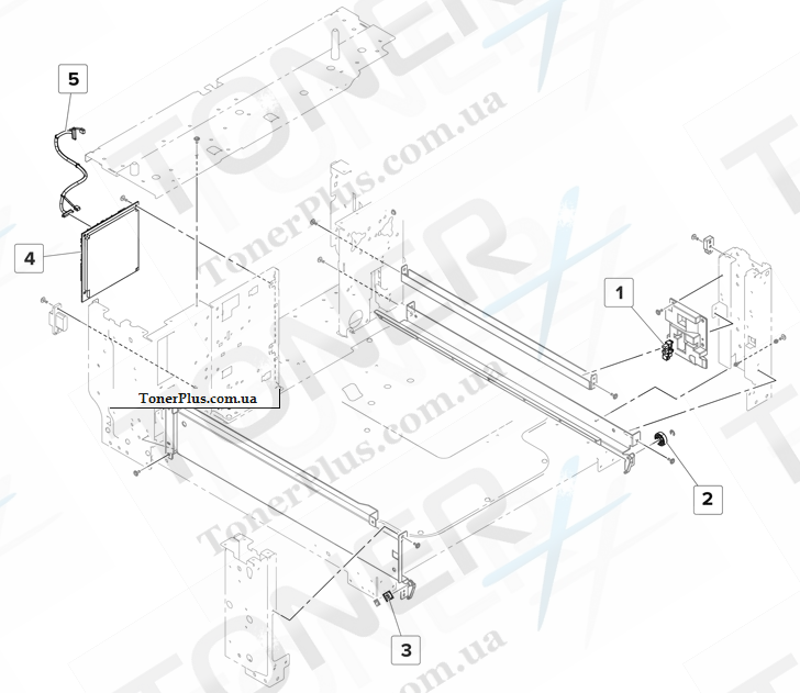 Каталог запчастей для Lexmark MS911 - 2500-sheet tray frame