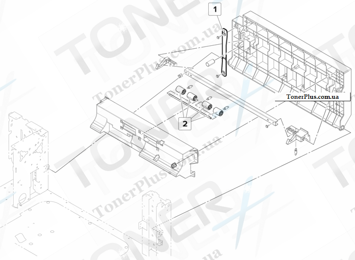 Каталог запчастей для Lexmark MS911 - 2500-sheet tray paper transport