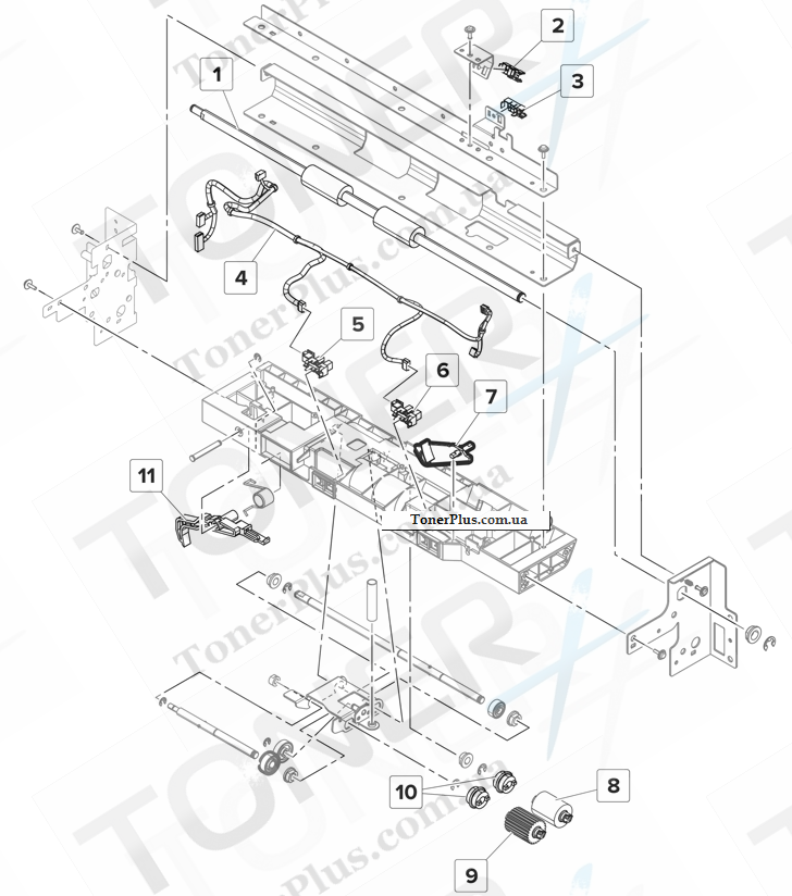 Каталог запчастей для Lexmark MS911 - 2500-sheet tray paper pick 2