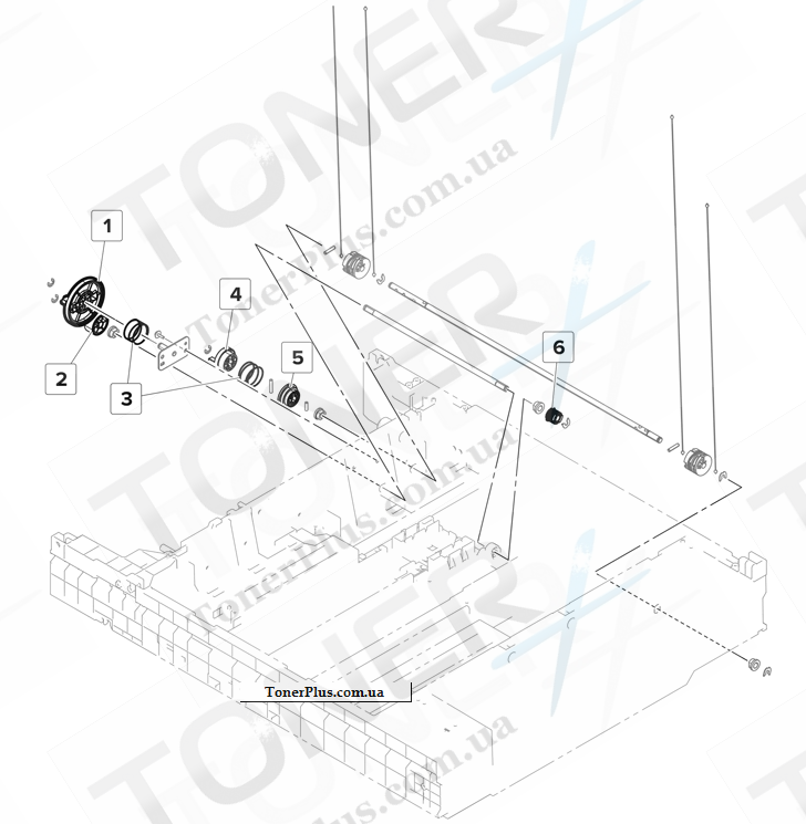 Каталог запчастей для Lexmark MS911 - 2500-sheet tray insert 3