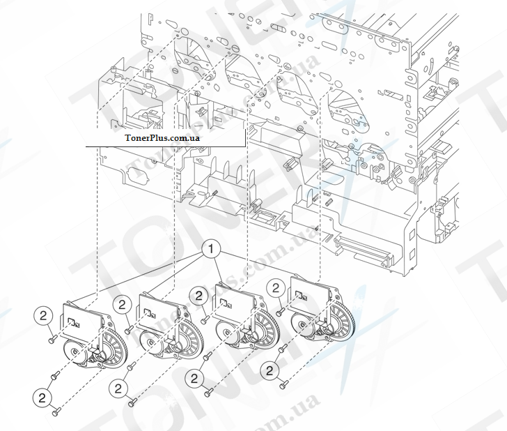 Каталог запчастей для Lexmark C770n - Cartridge drive assembly