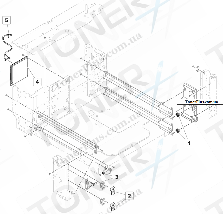 Каталог запчастей для Lexmark XM9155 - 2 x 500sheet tray Frame