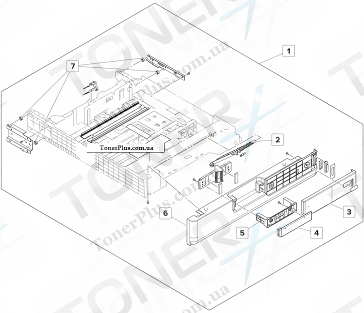 Каталог запчастей для Lexmark XM9165 - 2 x 500sheet tray Tray 4