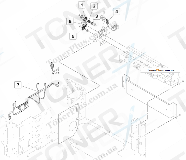 Каталог запчастей для Lexmark XM9155 - 2500-sheet tray paper pick 1