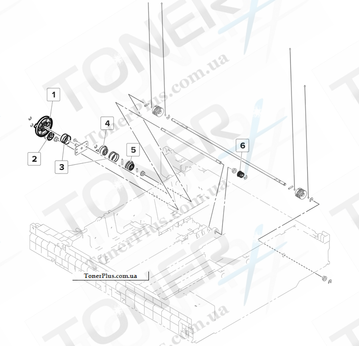 Каталог запчастей для Lexmark MX912dxe - 2500-sheet tray insert 3