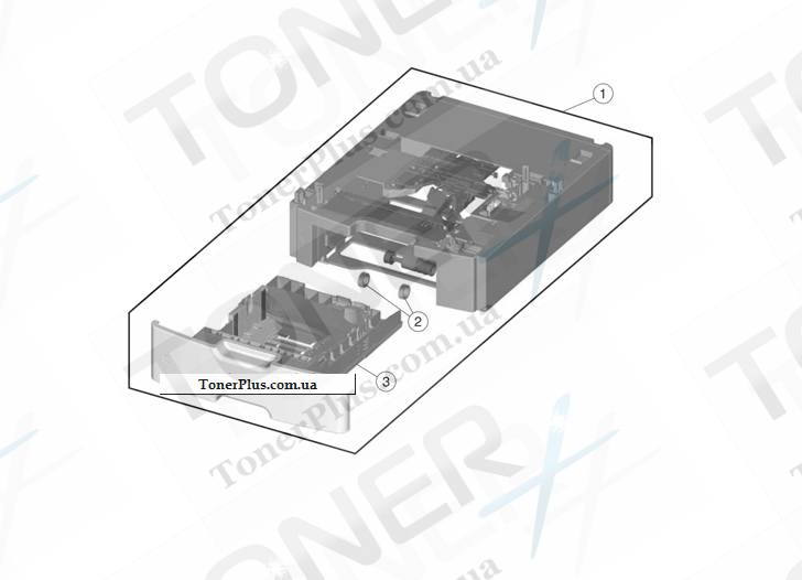 Каталог запчастей для Lexmark X738dte - Optional special media tray assembly