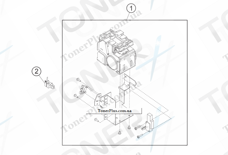 Каталог запчастей для Lexmark X792 - Finisher stapler assembly