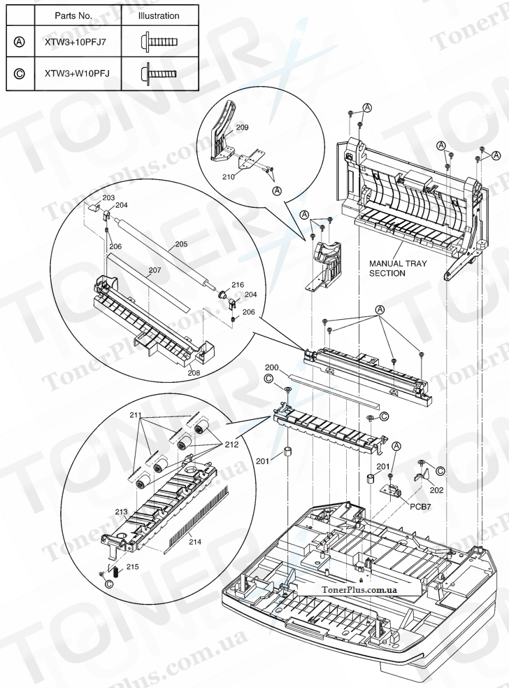 Каталог запчастей для Panasonic KXFLB881 - Printer Cover Section (3)