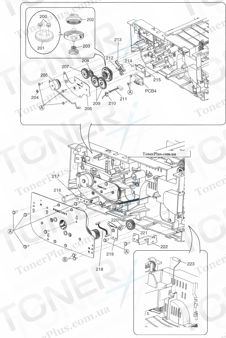 Каталог запчастей для Panasonic KXMB1520B - Left-side Cabinet Section(2)