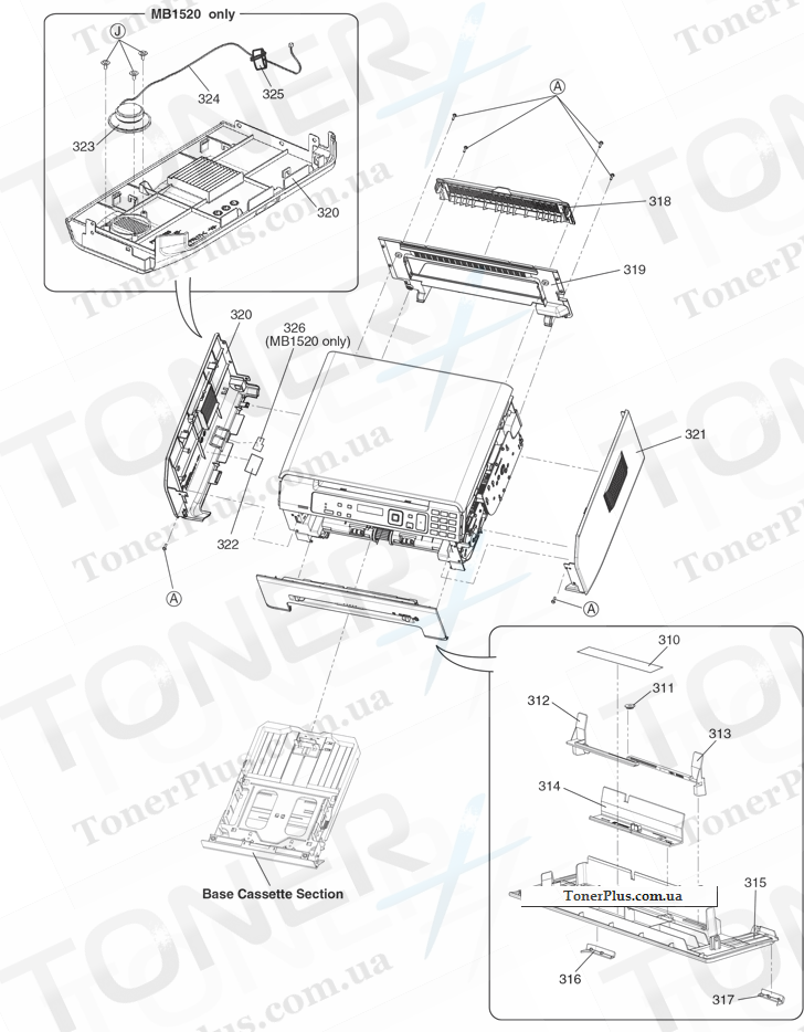 Каталог запчастей для Panasonic KXMB1520B - Main Unit Section (2)
