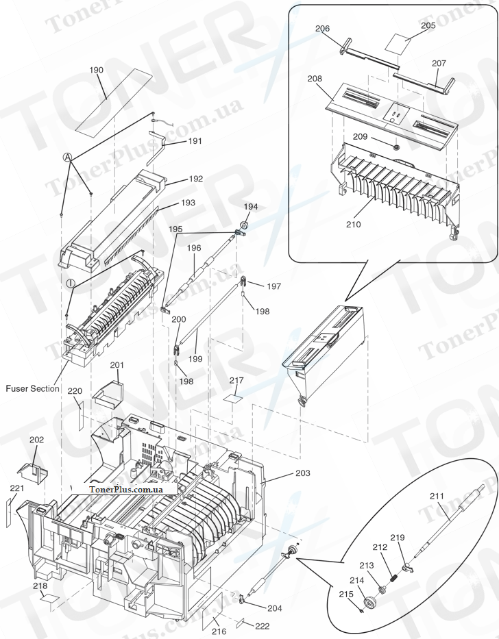Каталог запчастей для Panasonic KXMB2000B - Main Cabinet Section
